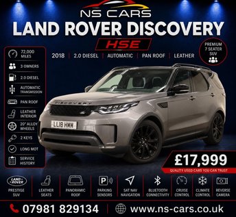 2018 LAND ROVER DISCOVERY 2.0 SD4 HSE SUV 5dr Diesel Auto 4WD Euro 6 (s/s) (240 ps) &pound;17999.00