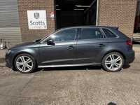 USED 2017 66 AUDI A3 2.0 TDI S line Sportback 5 Door Diesel Manual Grey Euro 6 Low Tax BLUETOOTH+CRUISE+AUTO LIGHTS+AUX