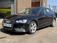 USED 2015 65 AUDI A3 1.4 TFSI CoD Sport Sportback 5 Door Petrol Manual Black Euro 6 1 Former Keeper Low Tax 1 FORMER KEEPER+AUTO LIGHTS+CRUISE