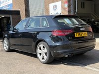 USED 2015 65 AUDI A3 1.4 TFSI CoD Sport Sportback 5 Door Petrol Manual Black Euro 6 1 Former Keeper Low Tax 1 FORMER KEEPER+AUTO LIGHTS+CRUISE
