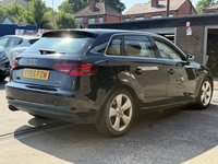 USED 2015 65 AUDI A3 1.4 TFSI CoD Sport Sportback 5 Door Petrol Manual Black Euro 6 1 Former Keeper Low Tax 1 FORMER KEEPER+AUTO LIGHTS+CRUISE