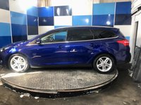 USED 2015 65 FORD FOCUS 1.5 TDCi Titanium Estate 5dr Diesel Powershift Euro 6 (s/s) (120 ps) A stunning example of this Ulez compliant 5 door diesel automatic estate finished in Deep Impact Blue complimented with 17" 5 twin spoke alloys .This car comes with full service history inc cam belt change  9/12 /25 . It comes equipped with rear parking sensors with reverse camera ,cruise control and speed limiter ,Dab cd radio with usb inputs ,touch screen satellite navigation ,auto lights and wipers ,dual zone digital climate control ,Bluetooth connectivity plus all the usual refinements and s