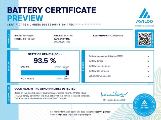 2021 VOLKSWAGEN ID.3 Pro Performance 58kWh Max Hatchback 5dr Electric Auto (204 ps) &pound;13995.00
