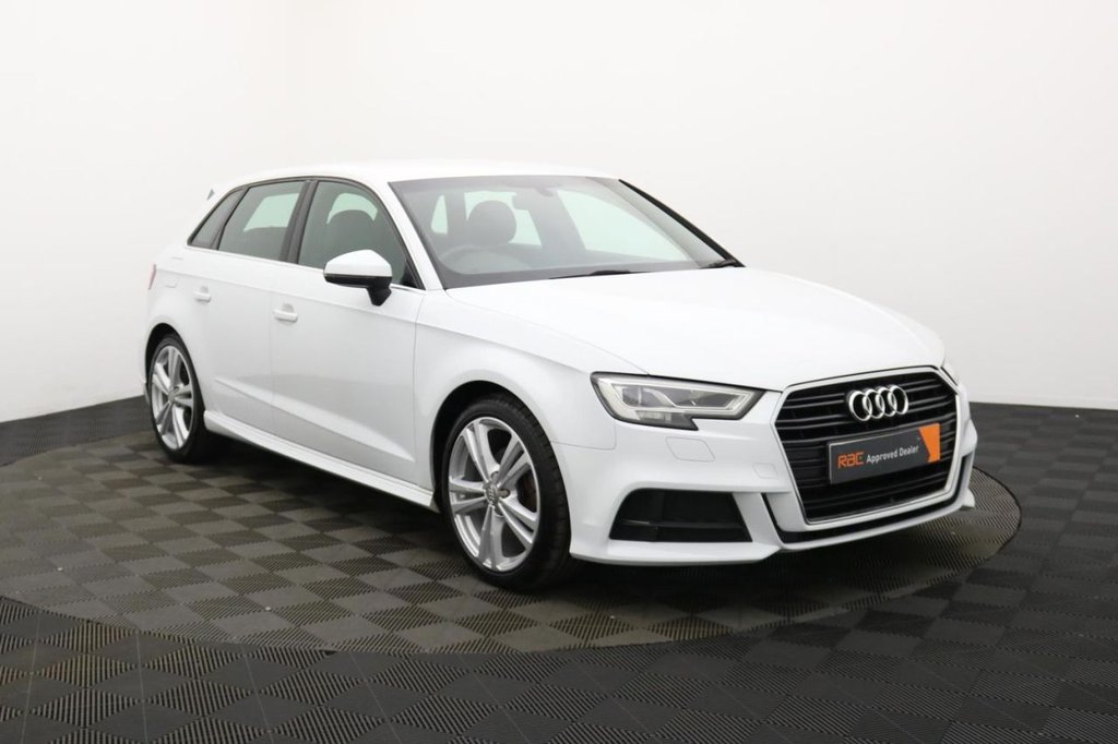 USED 2018 18 AUDI A3 1.5 TFSI CoD S line Sportback 5dr Petrol S Tronic Euro 6 (s/s) (150 ps) Sat Nav, Sensors, 18" Alloys