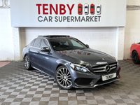 USED 2016 66 MERCEDES-BENZ C CLASS 2.1 C220d AMG Line (Premium Plus) Saloon 4dr Diesel 7G-Tronic+ Euro 6 (s/s) (170 ps) REVERSE CAM+ABM LIGHT+SAT NAV+DAB