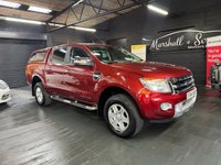USED 2014 64 FORD RANGER 3.2 TDCi Limited 1 Pickup Double Cab 4dr Diesel Manual 4WD Euro 5 (200 ps) 2014/64 FORD RANGER 3.2 TDCI LIMITED 1 4X4 - NO VAT - ONLY 60K MILES FROM NEW - 2 PREVIOUS KEEPERS - REAR CANOPY - FULL LEATHER - SAT NAV - TOWBAR - PRIVACY GLASS