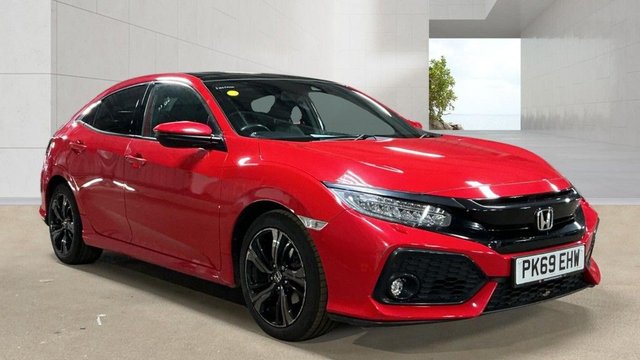 2019 69 HONDA CIVIC 1.0 VTEC Turbo EX Hatchback 5dr Petrol CVT Euro 6 (s/s) (126 ps)+1 FORMER KEEPER+FSH+SUNROOF+LEATHER HEATED SEATS+PARK CONTROL+CAMERA+PRIVACY+MEDIA+NAV+BLUETOOTH+USB+DAB+ALLOYS+CLIMATE 1 FORMER KEEPER+FSH+SUNROOF+LEATHER HEATED SEATS+PARK CONTROL+CAMERA+PRIVACY+MEDIA+NAV+BLUETOOTH+USB+DAB+ALLOYS+CLIMATE+HPI CLEAR