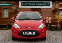 USED 2013 63 FORD KA 1.2 Zetec Hatchback 3dr Petrol Manual Euro 6 (s/s) (69 ps) ONLY 57,254 MILES &bull; AIR CONDITIONING &bull; HEATED FRONT WINDSCREEN &bull; 18 MONTHS GOLD PARTS & LABOUR WARRANTY INCLUDED. A lovely Ford Ka Zetec finished in bright red with alloy wheels, electric windows, heated mirrors, AUX connectivity and excellent service history. Economical to run with up to 58 mpg, low insurance and low running costs. Ideal first car or reliable everyday hatchback.