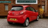 USED 2013 63 FORD KA 1.2 Zetec Hatchback 3dr Petrol Manual Euro 6 (s/s) (69 ps) ONLY 57,254 MILES &bull; AIR CONDITIONING &bull; HEATED FRONT WINDSCREEN &bull; 18 MONTHS GOLD PARTS & LABOUR WARRANTY INCLUDED. A lovely Ford Ka Zetec finished in bright red with alloy wheels, electric windows, heated mirrors, AUX connectivity and excellent service history. Economical to run with up to 58 mpg, low insurance and low running costs. Ideal first car or reliable everyday hatchback.
