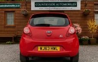 USED 2013 63 FORD KA 1.2 Zetec Hatchback 3dr Petrol Manual Euro 6 (s/s) (69 ps) ONLY 57,254 MILES &bull; AIR CONDITIONING &bull; HEATED FRONT WINDSCREEN &bull; 18 MONTHS GOLD PARTS & LABOUR WARRANTY INCLUDED. A lovely Ford Ka Zetec finished in bright red with alloy wheels, electric windows, heated mirrors, AUX connectivity and excellent service history. Economical to run with up to 58 mpg, low insurance and low running costs. Ideal first car or reliable everyday hatchback.