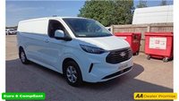 2024 FORD TRANSIT CUSTOM White 2.0 EcoBlue 320 Limited L2H1 Van, Euro 6, Automatic, Rear Camera, F&R sensors, Heated seats, Air Conditioning, Bluetooth, cruise. Plus VAT @20%! &pound;25999.00