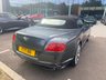 USED 2013 63 BENTLEY CONTINENTAL 6.0 W12 GTC Speed Convertible 2dr Petrol Auto 4WD Euro 5 (625 ps) BENTLEY CONTINENTAL 6.0 W12 GTC SPEED CONVERTIBLE 2DR PETROL AUTO 4WD + GREAT SPECIFICATION + CARBON MULLINER STYLING PACK + THUNDER GREY EXTERIOR PAINT + BLACK & CREAM INTERIOR WITH HEATED & COOLED MASSAGING SEATS + 21" 10 TWIN SPOKE DARK TINT ALLOYS + PIANO BLACK INTERIOR TRIM + NECK WARMER + REVERSE CAMERA + TWO TONE HIDE TRIMMED STEERING WHEEL + WIND DEFLECTOR + NAVTRACK + SPACE SAVER SPARE WHEEL + MANY MORE EXTRAS   12 MONTH MOT + 6 MONTH WARRANTY + PART EXCHANGE WELCOME + NATIONWIDE DELIVE