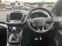 USED 2017 67 FORD KUGA 1.5 TDCi ST-Line SUV 5dr Diesel Powershift Euro 6 (s/s) (120 ps) A  stunning example of this very highly regarded Euro 6 diesel automatic Suv finished in Magnetic Grey complimented with 18" Diamond cut alloys . This vehicle comes with full service history and comes equipped with Ford Sync voice control ,cruise control and speed limiter ,dual zone digital climate control ,front and rear parking sensors with self park ,half leather alcantara interior , satellite navigation ,Dab cd stereo with usb inputs ,onboard computer ,auto lights and wiper plus all the usua