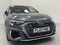 USED 2022 22 AUDI S3 2.0 TFSI Sportback 5dr Petrol S Tronic quattro Euro 6 (s/s) (310 ps) UPGRADED ALLOYS + APPLE CARPLAY / ANDROID AUTO + DAYTONA GREY EXTERIOR COLOUR