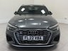 USED 2022 22 AUDI S3 2.0 TFSI Sportback 5dr Petrol S Tronic quattro Euro 6 (s/s) (310 ps) UPGRADED ALLOYS + APPLE CARPLAY / ANDROID AUTO + DAYTONA GREY EXTERIOR COLOUR