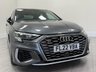 USED 2022 22 AUDI S3 2.0 TFSI Sportback 5dr Petrol S Tronic quattro Euro 6 (s/s) (310 ps) UPGRADED ALLOYS + APPLE CARPLAY / ANDROID AUTO + DAYTONA GREY EXTERIOR COLOUR