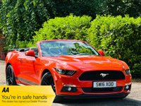 USED 2016 16 FORD MUSTANG 2.3T EcoBoost Convertible 2dr Petrol SelShift Euro 6 (317 ps) LEATHER+CAMERA+E/HOOD++ULEZ++