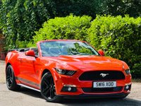 USED 2016 16 FORD MUSTANG 2.3T EcoBoost Convertible 2dr Petrol SelShift Euro 6 (317 ps) LEATHER+CAMERA+E/HOOD++ULEZ++