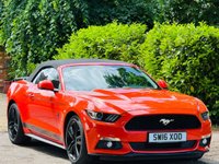 USED 2016 16 FORD MUSTANG 2.3T EcoBoost Convertible 2dr Petrol SelShift Euro 6 (317 ps) LEATHER+CAMERA+E/HOOD++ULEZ++