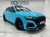 USED 2020 70 AUDI RSQ8 4.0 TFSI V8 Vorsprung SUV 5dr Petrol Tiptronic quattro Euro 6 (s/s) (600 ps) Finished In Glacier White And Wrapped In Blue, This RSQ8 Comes With A Glass Panoramic Roof, 23" Alloy Wheels With Red Brake Callipers, Front Memory Seats, Customizable Ambient Lighting, 360 Degree And Reverse Camera, Front And Rear Heated Seats, RS Embossed Stitching Front And Rear, Maxton Kit, RSQ8 Kickplates, Bang And Olufsen Premium Sound System, Deployable Towbar, Service History, 12 Months MOT, 3 Months Warranty, Finance And Extended Warranty Available.