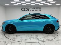 USED 2020 70 AUDI RSQ8 4.0 TFSI V8 Vorsprung SUV 5dr Petrol Tiptronic quattro Euro 6 (s/s) (600 ps) Finished In Glacier White And Wrapped In Blue, This RSQ8 Comes With A Glass Panoramic Roof, 23" Alloy Wheels With Red Brake Callipers, Front Memory Seats, Customizable Ambient Lighting, 360 Degree And Reverse Camera, Front And Rear Heated Seats, RS Embossed Stitching Front And Rear, Maxton Kit, RSQ8 Kickplates, Bang And Olufsen Premium Sound System, Deployable Towbar, Service History, 12 Months MOT, 3 Months Warranty, Finance And Extended Warranty Available.