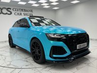 USED 2020 70 AUDI RSQ8 4.0 TFSI V8 Vorsprung SUV 5dr Petrol Tiptronic quattro Euro 6 (s/s) (600 ps) Finished In Glacier White And Wrapped In Blue, This RSQ8 Comes With A Glass Panoramic Roof, 23" Alloy Wheels With Red Brake Callipers, Front Memory Seats, Customizable Ambient Lighting, 360 Degree And Reverse Camera, Front And Rear Heated Seats, RS Embossed Stitching Front And Rear, Maxton Kit, RSQ8 Kickplates, Bang And Olufsen Premium Sound System, Deployable Towbar, Service History, 12 Months MOT, 3 Months Warranty, Finance And Extended Warranty Available.