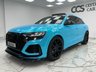 USED 2020 70 AUDI RSQ8 4.0 TFSI V8 Vorsprung SUV 5dr Petrol Tiptronic quattro Euro 6 (s/s) (600 ps) Finished In Glacier White And Wrapped In Blue, This RSQ8 Comes With A Glass Panoramic Roof, 23" Alloy Wheels With Red Brake Callipers, Front Memory Seats, Customizable Ambient Lighting, 360 Degree And Reverse Camera, Front And Rear Heated Seats, RS Embossed Stitching Front And Rear, Maxton Kit, RSQ8 Kickplates, Bang And Olufsen Premium Sound System, Deployable Towbar, Service History, 12 Months MOT, 3 Months Warranty, Finance And Extended Warranty Available.