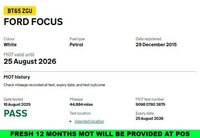USED 2015 65 FORD FOCUS 1.0T EcoBoost Zetec Hatchback 5dr Petrol Manual Euro 6 (s/s) (125 ps) Great FORD Service History  |  1 Owner From Brand New  |  2 Keys