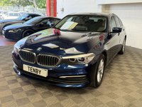 USED 2017 67 BMW 5 SERIES 2.0 520d SE Saloon 4dr Diesel Auto Euro 6 (s/s) (190 ps) MEDITERRANEAN BLUE+FHTD SEATS