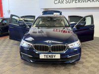 USED 2017 67 BMW 5 SERIES 2.0 520d SE Saloon 4dr Diesel Auto Euro 6 (s/s) (190 ps) MEDITERRANEAN BLUE+FHTD SEATS