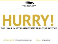 USED 2024 74 TRIUMPH STREET TRIPLE 765 765 RS Naked Petrol Manual X-ring Euro 5 (131 ps) Scorpion Exhaust - Colour Display