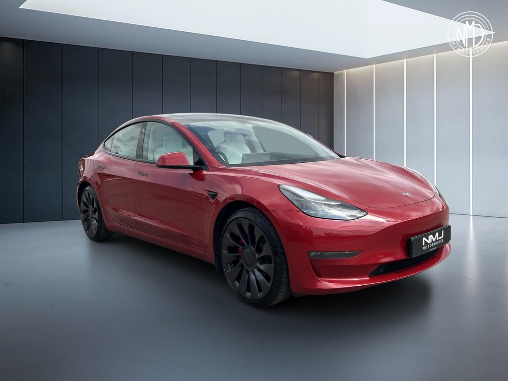USED 2022 72 TESLA Model 3 (Dual Motor) Performance Auto 4WDE 4dr (Performance Upgrade) 9.9%APR ONE OWNER WHITE INT