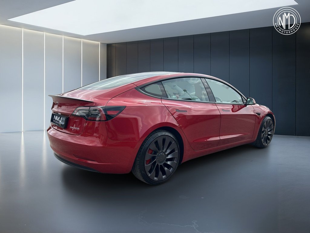 USED 2022 72 TESLA Model 3 (Dual Motor) Performance Auto 4WDE 4dr (Performance Upgrade) 9.9%APR ONE OWNER WHITE INT