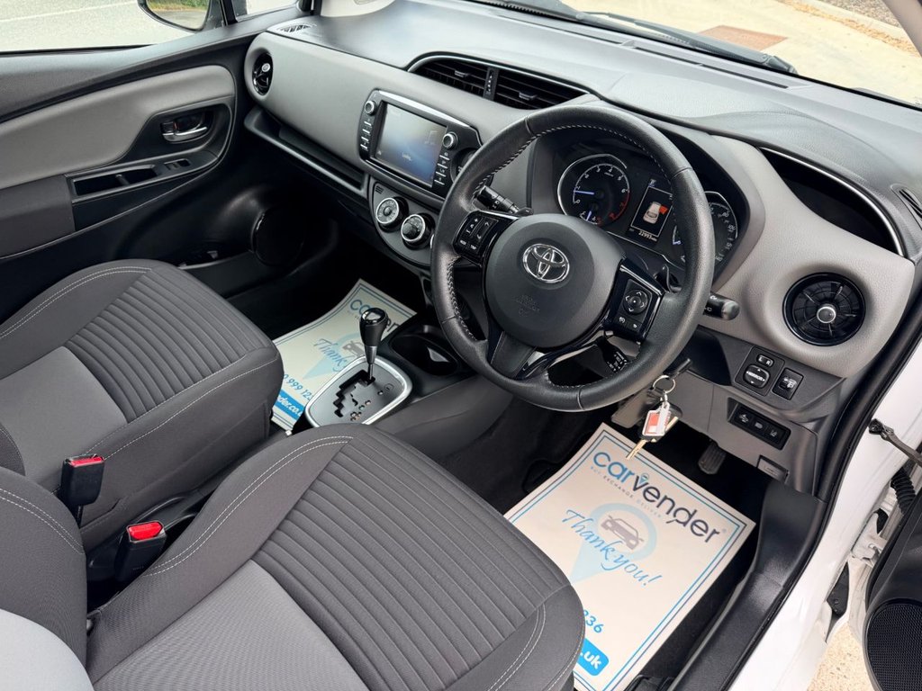 USED 2018 68 TOYOTA YARIS 1.5 VVT-i Icon Hatchback 5dr Petrol CVT Euro 6 (111 ps) 1 Owner|5 Services|Camera|Cruise|
