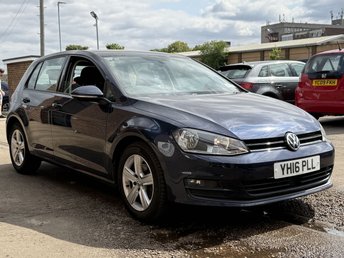 2016 VOLKSWAGEN GOLF 2.0 TDI BlueMotion Tech Match Edition Hatchback 5 Door Diesel Manual Blue Euro 6 1 Former Keeper Low Tax &pound;8300.00