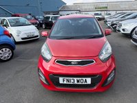 USED 2013 13 KIA PICANTO 1.0 2 Hatchback 5dr Petrol Manual Euro 5 (68 bhp) ZERO &pound;&pound;&pound; ROAD TAX-BLUETOOTH-SERVICE HISTORY-AIR CON-ALLOYS