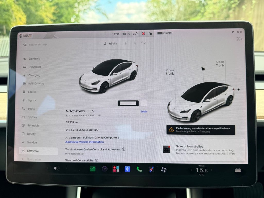 USED 2020 20 TESLA Model 3 Standard Range Plus Saloon 4dr Electric Auto RWD (241 bhp) 1 Owner|Adaptive Cruise|Sun Roof|360 View Reversing Camera|