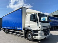 USED 2019 19 DAF CF 18T CURTAIN SIDEr SLEEPER CAB WITH TUCK UNDER TAIL LIFT, 28FT BODY 