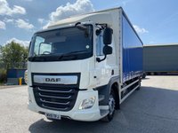 USED 2019 19 DAF CF 18T CURTAIN SIDEr SLEEPER CAB WITH TUCK UNDER TAIL LIFT, 28FT BODY 