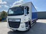USED 2019 19 DAF CF 18T CURTAIN SIDEr SLEEPER CAB WITH TUCK UNDER TAIL LIFT, 28FT BODY 