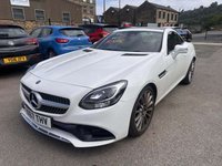 USED 2017 67 MERCEDES-BENZ SLC White SLC250d AMG Line Convertible, 41,500 miles, Euro 6, Automatic, Leather, Electric roof, Cruise Control, Bluetooth, 18in Alloys, A/C. This 2017 Mercedes-Benz SLC250d AMG Line offers a rare combination of style and practicality, having covered only 41,500 miles since new. This convertible model features a 2.1-litre diesel engine and comes with the AMG Line trim, providing a refined driving experience. For your peace of mind, the vehicle includes a 3-month warranty and will be supplied with a fresh 12-month MOT upon purchase. Inside, the cabin is equipped with a Bluetooth interface that supports both hands-free calling and audio