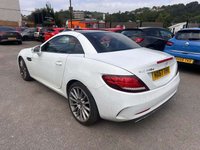 USED 2017 67 MERCEDES-BENZ SLC White SLC250d AMG Line Convertible, 41,500 miles, Euro 6, Automatic, Leather, Electric roof, Cruise Control, Bluetooth, 18in Alloys, A/C. This 2017 Mercedes-Benz SLC250d AMG Line offers a rare combination of style and practicality, having covered only 41,500 miles since new. This convertible model features a 2.1-litre diesel engine and comes with the AMG Line trim, providing a refined driving experience. For your peace of mind, the vehicle includes a 3-month warranty and will be supplied with a fresh 12-month MOT upon purchase. Inside, the cabin is equipped with a Bluetooth interface that supports both hands-free calling and audio
