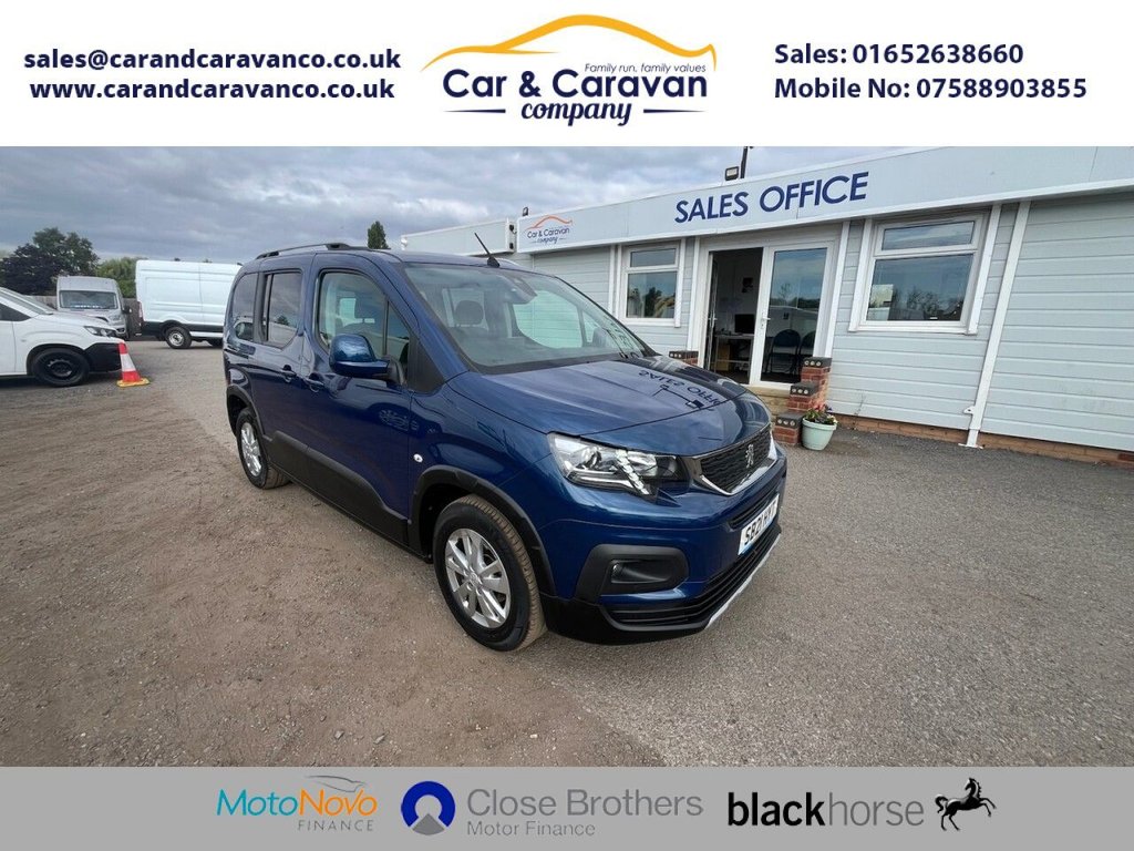 Blue 2021 Peugeot Rifter Estate Front-wheel drive Manual