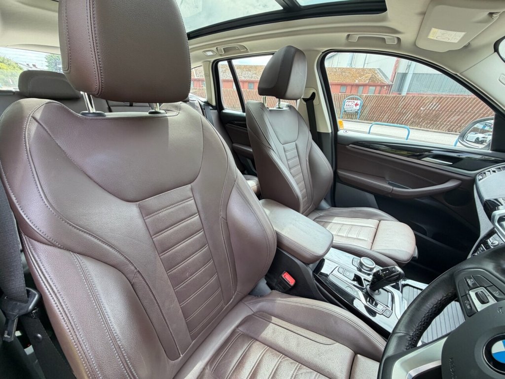 USED 2019 19 BMW X3 2.0 20d SE SUV 5dr Diesel Auto xDrive Euro 6 (s/s) (190 ps) MOCHA HEATED LEATHER, PAN ROOF