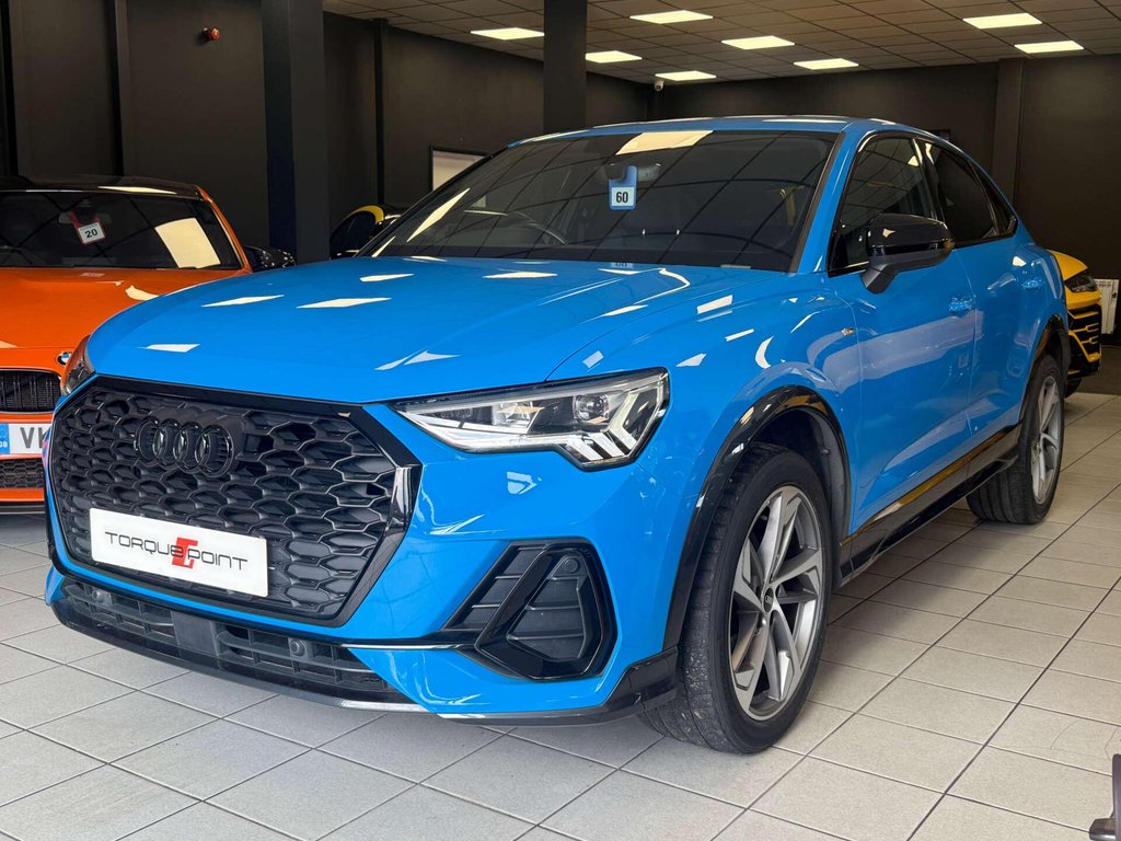 USED 2021 71 AUDI Q3 2.0 Q3 Sportback 35 TDI Black Edition 5dr SH+ REVERSE CAMERA +TURBO BLUE