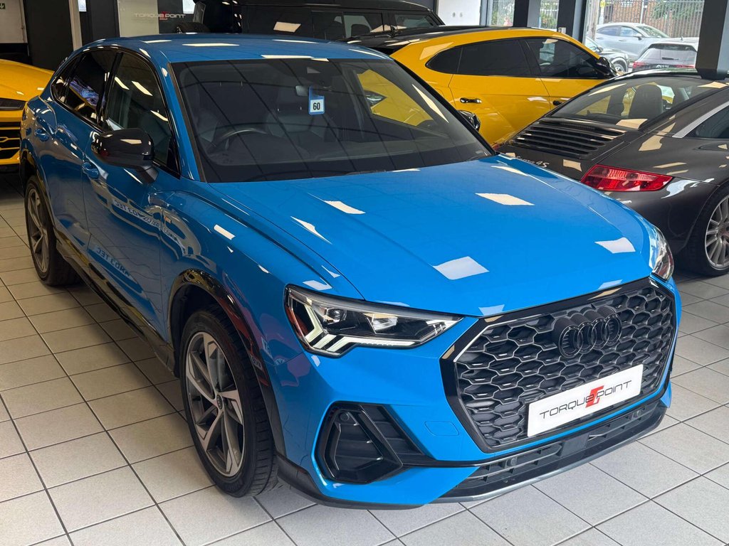 USED 2021 71 AUDI Q3 2.0 Q3 Sportback 35 TDI Black Edition 5dr SH+ REVERSE CAMERA +TURBO BLUE