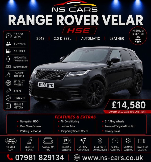 View our LAND ROVER RANGE ROVER VELAR
