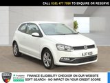 USED 2017 17 VOLKSWAGEN POLO 1.2 TSI BlueMotion Tech Match Edition Hatchback 3dr Petrol DSG Euro 6 (s/s) (90 ps) FULL HISTORY+F&R SENSORS+ALLOY