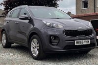USED 2017 66 KIA SPORTAGE 1.6 GDi 2 SUV 5dr Petrol Manual Euro 6 (s/s) (130 bhp) FINANCE PARTX Sat Nav - Cruise Control - Lane Assist - DAB - Black Pack - Power Fold Mirrors