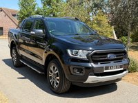 USED 2022 72 FORD RANGER 2.0 EcoBlue Wildtrak Pickup Double Cab 4dr Diesel Auto 4WD Euro 6 (s/s) (213 ps) ONE OWNER - BLACK - AUTO - FSH